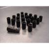 12x1.5 Steel Lug Nuts 20 pcs Set Lock Key Black Tuner Lugs Open End Honda Lexus