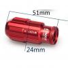 RED Tuner Anti-Theft Wheel Security Locking Lug Nuts 51mm M12x1.5 20pcs