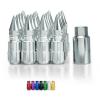 SILVER Tuner Extended Anti-Theft Wheel Security Locking Lug Nuts M12x1.5 20pcs