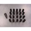 12x1.5 Steel Lug Nuts 20 Piece Set Lock Key Black Tuner Lugs Conical Open End 2K #3 small image