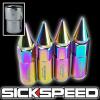 4 NEO CHROME 60MM EXTENDED TUNER LOCKING LUG NUTS LUGS FOR WHEELS/RIM 12X1.5 L02 #1 small image