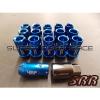 NRG BLUE 100 SERIES OPEN ENDED LUG NUTS 12X1.5MM 17PCS SET WITH LOCK FOR HONDA