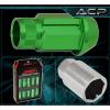 Universal M12X1.5Mm Locking Lug Nuts 20Pc Vip Extended Aluminum Anodized Green #3 small image