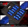For Chevy M12X1.5 Locking Lug Nuts Open End Extend Aluminum 20 Piece Set Blue