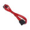 NEW BitFenix 45cm Molex to SATA Adapter - Sleeved Red/Black