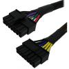 COMeap 24 Pin To 14 Pin ATX PSU Main Power Adapter Braided Sleeved Cable For