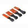 BitFenix 60cm 3-Pin to 3x 3-Pin Adapter - Sleeved Orange/Black