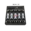 BLACK M12x1.25 STEEL EXTENDED DUST CAP LUG NUTS WHEEL RIMS TUNER WITH LOCK #2 small image