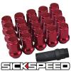 20 RED STEEL LOCKING HEPTAGON SECURITY LUG NUTS LUGS FOR WHEELS 12X1.5 L07