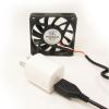 New 60mm 10mm Case Fan Kit 120VAC 13CFM USB A Adapter Cooling 8010 Sleeve 1439*
