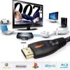 3m 24K Gold Plated v1.4 3D HDMI Cable Full HD 1080P Ethernet Nylon Sleeve Sydney