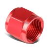 RED 3-AN TUBE SLEEVE NUT FLARE FITTING ADAPTER FOR ALUMINUM/STEEL HARD LINE