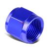 BLUE 4-AN TUBE SLEEVE NUT FLARE FITTING ADAPTER FOR ALUMINUM/STEEL HARD LINE
