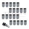 20 Piece 12x1.5 Chrome Tuner Lugs Nuts | Hex Lugs | Key Included