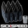 16 BLACK SPIKED ALUMINUM 60MM EXTENDED TUNER LOCKING LUG NUTS WHEELS 12X1.5 L16 #1 small image