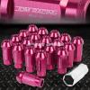 20X RACING RIM 50MM OPEN END ANODIZED WHEEL LUG NUT+ADAPTER KEY PINK #1 small image