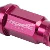 20X RACING RIM 50MM OPEN END ANODIZED WHEEL LUG NUT+ADAPTER KEY PINK #2 small image
