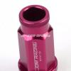 20X RACING RIM 50MM OPEN END ANODIZED WHEEL LUG NUT+ADAPTER KEY PINK #3 small image