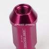 20X RACING RIM 50MM OPEN END ANODIZED WHEEL LUG NUT+ADAPTER KEY PINK #4 small image