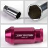 20X RACING RIM 50MM OPEN END ANODIZED WHEEL LUG NUT+ADAPTER KEY PINK #5 small image