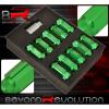 FOR CHEVY 12x1.25 LOCKING LUG NUTS 20 PIECES AUTOX TUNER WHEEL PACKAGE+KEY GREEN