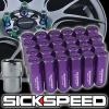 24 PURPLE CAPPED ALUMINUM EXTENDED TUNER LOCKING LUG NUTS FOR WHEELS 12X1.5 L18