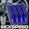 16 BLUE CAPPED ALUMINUM 60MM EXTENDED TUNER LOCKING LUG NUTS WHEELS 12X1.5 L16