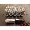 NRG SILVER 100 SERIES OPEN ENDED LUG NUTS 12X1.5MM 17PCS SET WITH LOCK FOR HONDA