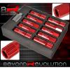 UNIVERSAL 12MMX1.25 LOCKING LUG NUTS 20PC JDM VIP EXTENDED ALUMINUM ANODIZED RED