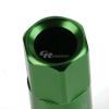 FOR DTS/STS/DEVILLE/CTS 20X EXTENDED ACORN TUNER WHEEL LUG NUTS+LOCK+KEY GREEN