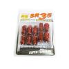 MUTEKI SR35 LUG NUTS STEEL RED 12X1.25 16 PCS + 4 LOCKS CLOSE END 35MM TUNER 20