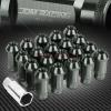 FOR DTS STS DEVILLE CTS 20 PCS M12 X 1.5 ALUMINUM 50MM LUG NUT+ADAPTER KEY GRAY