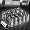 FOR DTS STS DEVILLE 20 PCS M12 X 1.5 ALUMINUM 50MM LUG NUT+ADAPTER KEY SILVER