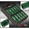 FOR CHEVY M12x1.25 LOCKING LUG NUTS OPEN END EXTEND ALUMINUM 20PIECE SET GREEN