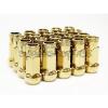 Z RACING GOLD STEEL 20PCS LUG NUTS 12X1.5MM OPEN EXTENDED 17MM KEY TUNER