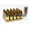 Z RACING BULLET GOLD STEEL LUG NUTS 12X1.5MM EXTENDED KEY TUNER CLOSED