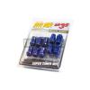 MUTEKI SR35 BLUE STEEL CLOSE END 12X1.25MM 16 LUG NUTS + 4 LOCKS &amp; KEY TUNER 20 #2 small image