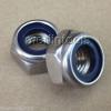 2Pcs M10 x 1.5 Metric Left Hand Thread Stainless Steel Nylon Lock Hex Nut #1 small image
