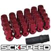 24 RED STEEL LOCKING HEPTAGON SECURITY LUG NUTS LUGS FOR WHEELS/RIMS 12X1.5 L18