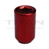 10 Piece Red Chrome Tuner Lugs Nuts | 12x1.5 Hex Lugs | Key Included
