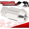 For Mini M12X1.5 Locking Lug Nuts Road Race Tall Extended Wheel Rims Set Silver