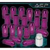 FOR NISSAN 12MMX1.25 LOCKING LUG NUTS OPEN END 20 PIECES+KEY KIT PURPLE