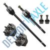2 Front CV Axle Shaft +2 Wheel Hub Bearing Assembly + 2 Lower Ball Joint Kit 4WD