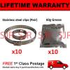 CV BOOT CLAMPS PAIR INNER &amp; OUTER x10 CV GREASE x10 GARAGE TRADE PACK KIT 2.10