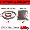 CV BOOT CLAMPS PAIR INNER OUTER x2 CV GREASE x2 UNIVERSAL FITS ALL CARS KIT 2.2 #1 small image