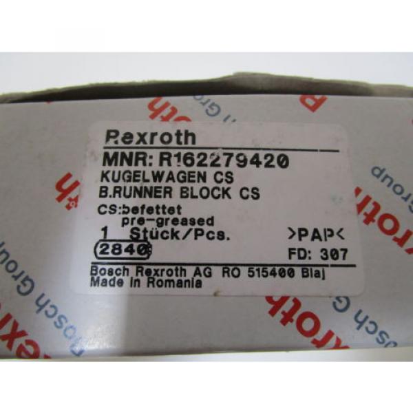 REXROTH BALL CARRIEGE RUNNER BLOCK R162279420 *NEW IN BOX* #1 image