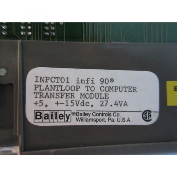 Bailey INPCT01 infi-90 Plantloop to Computer Transfer Module ABB Symphony Board #2 image
