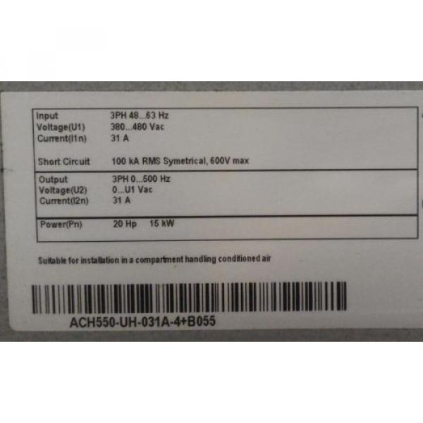 ABB VFD HVAC ACH550-UH-031A-4+B055 20HP AC Drive (K) #2 image