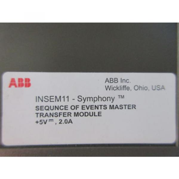 ABB Bailey INSEM11 Symphony Sequence Of Events Master Transfer Module 6644375A5 #2 image