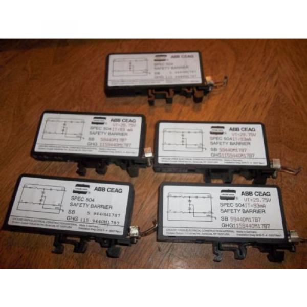 CROUSE-HINDS ABB CEAG SPEC 504 SAFETY BARRIER 115 9440M1787 LOT 5 USED (WL37-2) #1 image